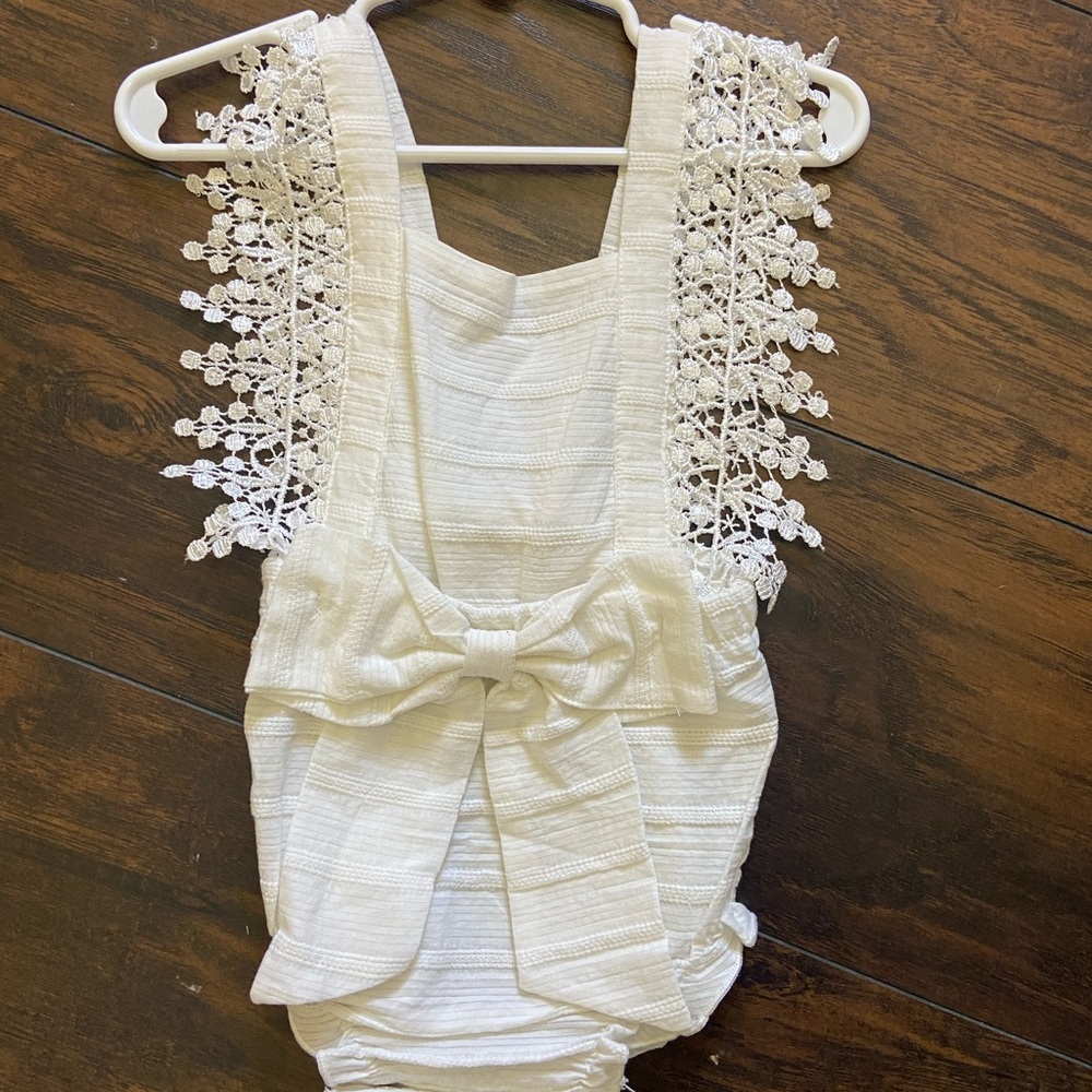 12 month White Romper